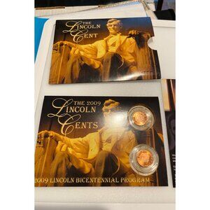 THE 2009 LINCOLN CENTS BICENTENNIAL PROGRAM DENVER AND PHILADELPHIA MINT.